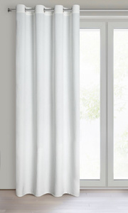 Curtain 140 x 250 Decorative Velvet Melanie White