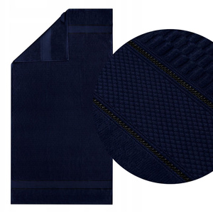 Towel 70 x 140 Peru cotton 500g/m2 velour navy blue