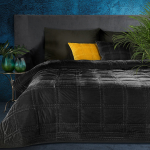 Bedspread 170 x 210 Decorative KRISTIN2 Black