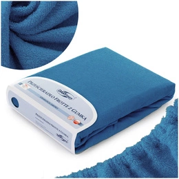 Terry sheet with elastic 017_D Cornflower 80x140