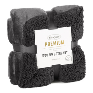 Blanket 70 x 160 Microfiber Double-sided Tedy Steel