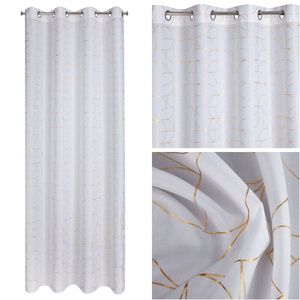 Curtain 140 x 250 Decorative Evi White + Gold