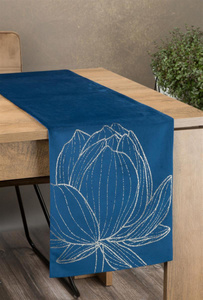 Runner 35 x 140 Decorative Velvet Blink12 Navy Blue