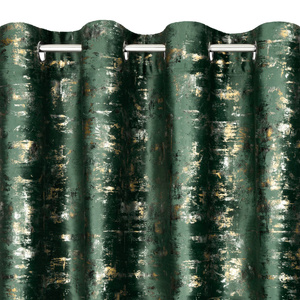 Curtain 140 x 250 Velvet Eyelets Tami Dark Green