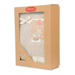 140 x 200 Wool blanket with Maori tassels MATEX 15