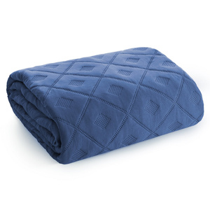 Quilt 220 x 240 Design Quilted Alara6 Navy Blue