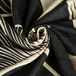 Curtain 140 x 250 Decorative Velvet Venus Black+Gold