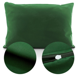 Cotton pillowcase 50 x 70 Solid Ola Bottle Green