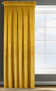 Curtain 135 x 270 Decorative Velvet Rosa Mustard