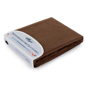 Terry sheet with elastic 045_D Chocolate 140x200