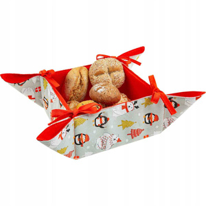 Bread Basket 23 x 23 x 7 Cotton Teddy Bear