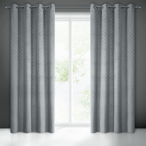 Velvet Juliet Curtain 140 x 250 Sash Grey