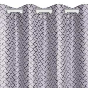 Curtain 140 x 250 Blackout Swivels Hard Silver
