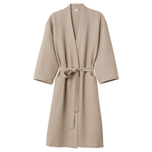 Gofer Unisex Cotton Bathrobe Vizzy M 02 Beige