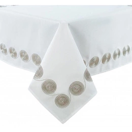 Tablecloth 140 x 200 Decorative Embroidery 801 White