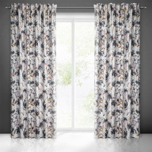 Curtain 140 x 270 Decorative Nika Tape White + Steel