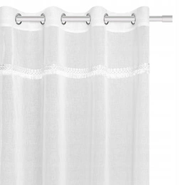 Curtain 140 x 250 Decorative Boho Splits White