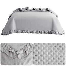 Quilted Bedspread 170 x 210 with Ruffle Rosella 03