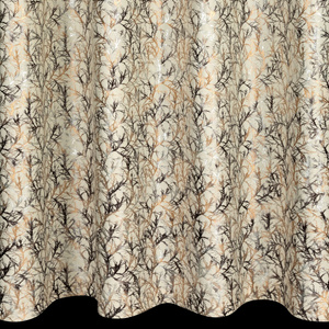 Curtain 140 x 250 Velvet Eyelets Tori Cream