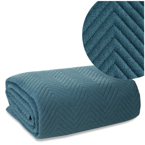 Bedspread 220 x 240 Quilted Len3 Blue