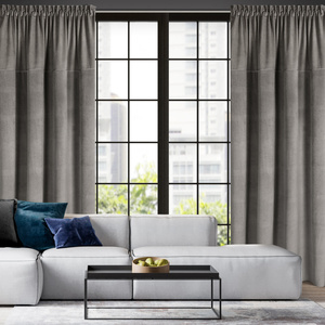 Curtain 140 x 300 Decorative Velvet Milo Gray