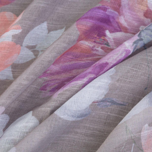 Curtain 140 x 250 Decorative Sherry Silver+Pink