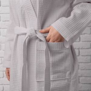 Gofer Unisex Cotton Bathrobe Vizzy L 03 Gray