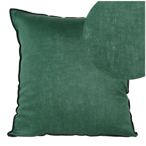 Decorative Linen 5B Green+Black pillowcase 45 x 45