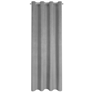 Velvet Eliza Curtain 140 x 250 Sash Grey