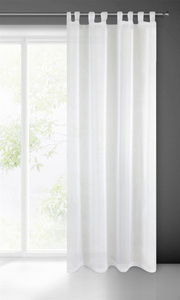 Lucy Decorative Curtain with Braces 140 x 250 White