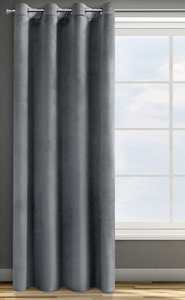 Curtain 140 x 250 Decorative Velvet Rosa Graphite