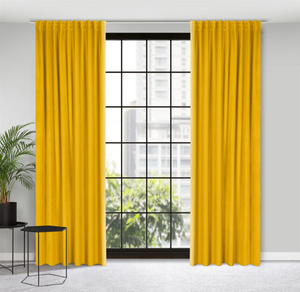 Curtain 140 x 300 Decorative Velvet Madlen Mustard