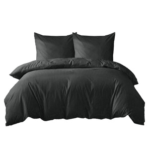 Bedding 220 x 200 3pc Cotton Adamache Black