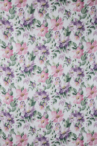 Curtain 135 x 250 Decorative Ready Iris White+Pink