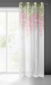 Decorative Curtain Julieta 140 x 250 Roses Spillover