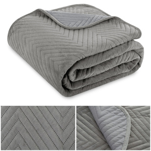 Bedspread 220 x 240 Herringbone Velvet Caden 01