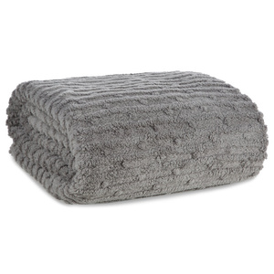 Blanket 170 x 210 Microfiber Embossed Lisa Steel
