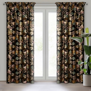 Curtain 140 x 270 Decorative Morocco Black+Gold