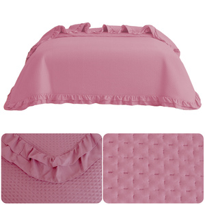 Bedspread 170 x 210 Quilted with Ruffle Rosella 08