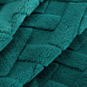 70 x 160 Plush Blanket Herringbone Caro C. Green