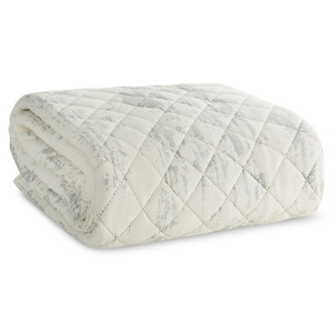 Quilted Velvet Bedspread 170 x 210 Blink3 B+Silver