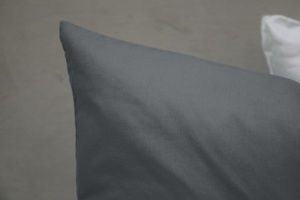 Cotton pillowcase 70 x 80 Solid Ola Graphite Graphite