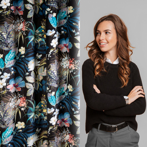 Curtain 140 x 270 Decorative Przel Alani Black+Green