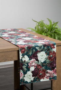 Runner 35 x 180 Decorative Velvet2 Green+Bordo