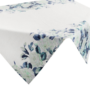 Tablecloth 85 x 85 Decorative Natu8 White+Green