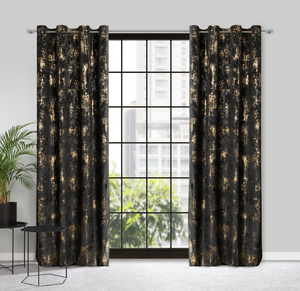 Curtain 140 x 250 Decorative Velvet Tonia Black