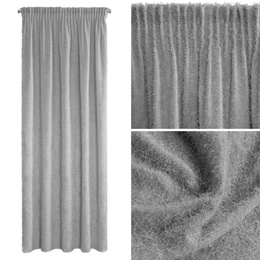 Curtain 140 x 270 Decorative Tape Agis Silver