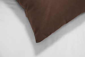 Cotton pillowcase 70 x 80 Solid Ola Brown