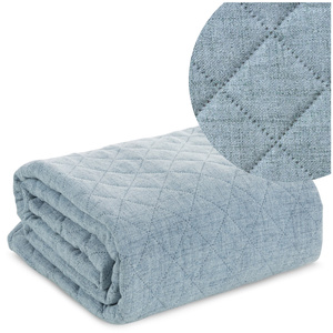 Bedspread 170 x 210 Quilted Len1 Blue