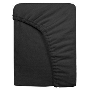 Terry sheet with elastic 002_D Black 120x200